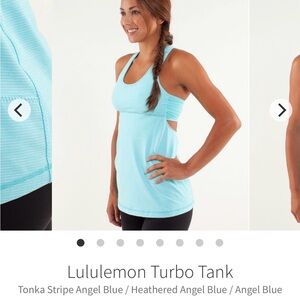 lululemon athletica Turbo Tank in Angel Blue size 4